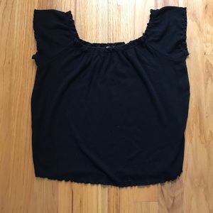 Garage black short sleeve top